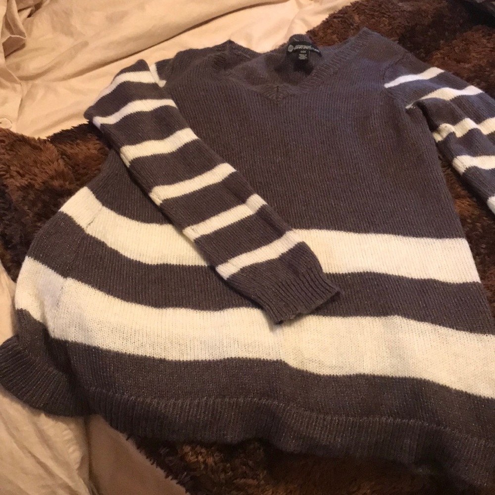 Grey and cream sweater